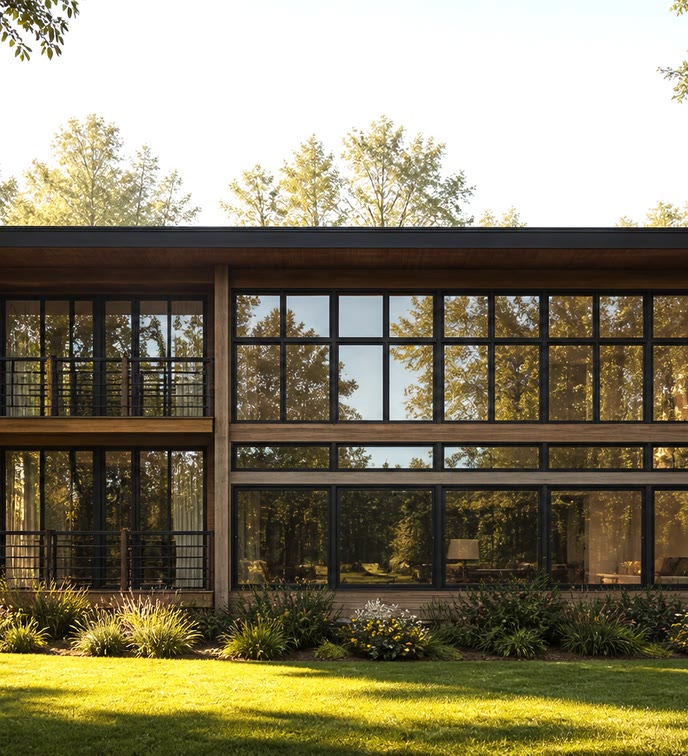 Modern Enertia timber-envelope home exterior