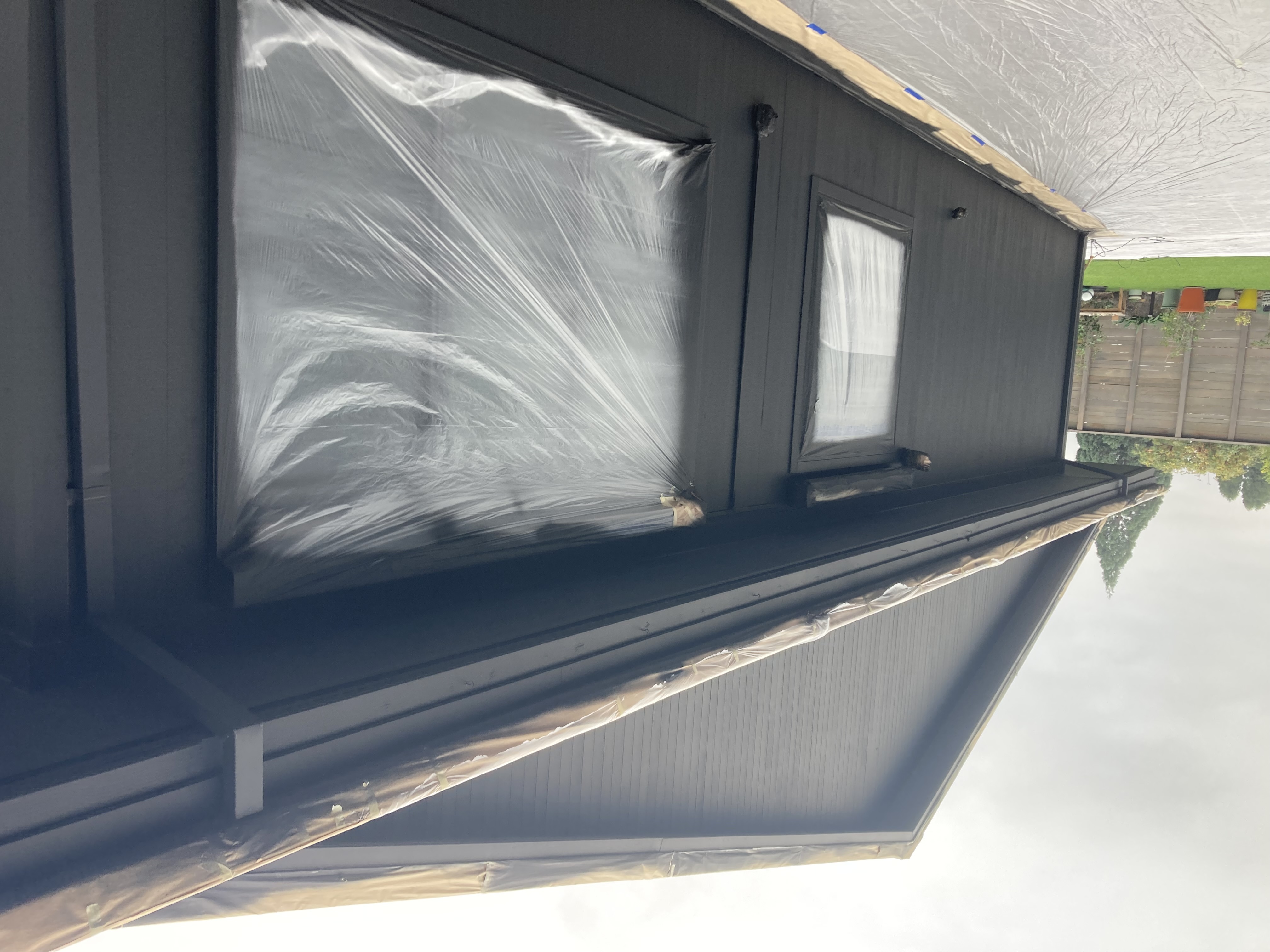 house painted with RF shielding paint