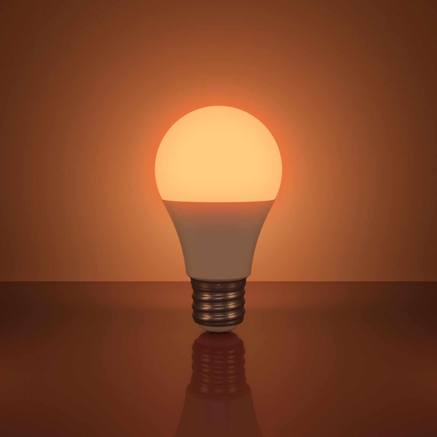 Circadian Lightbulb A19 product photo — 7W E26 base, three-setting warm LED